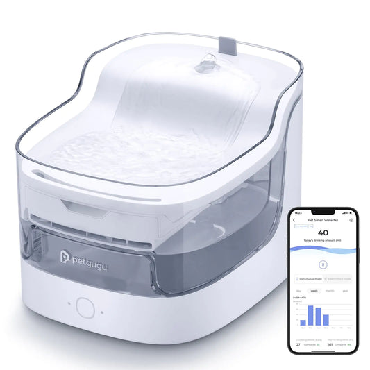 Smart Pet Water Fountain - WiFi App Control, 8-Layer Filtration, 2L Capacity, Health Monitor