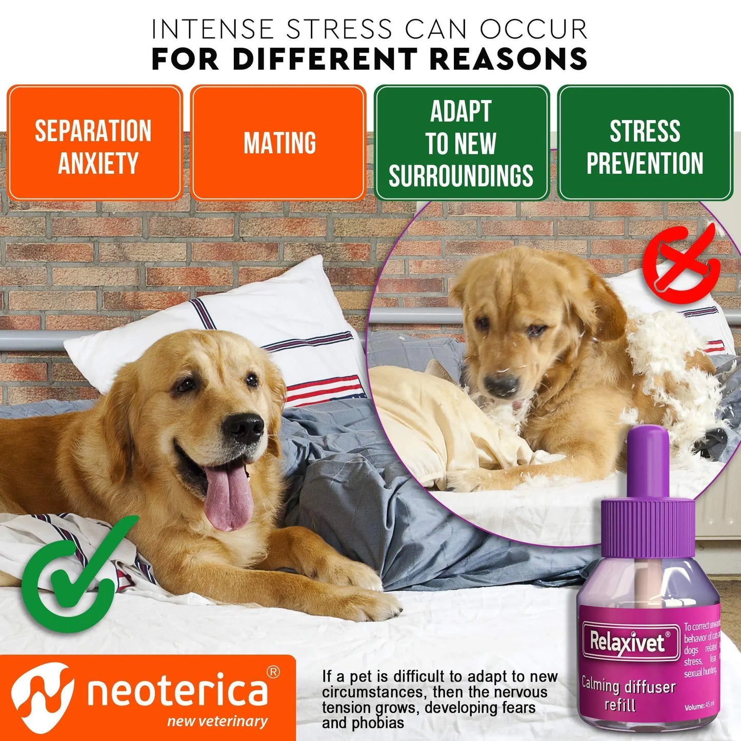 Premium Calming Pheromone Diffuser for Dogs - Anxiety Relief & Stress Reduction Kit